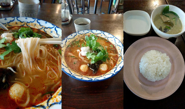 「『トムヤムラーメン+ミニグリーンカレーセット(税込￥999)」@タイ屋台料理 バナナ食堂の写真