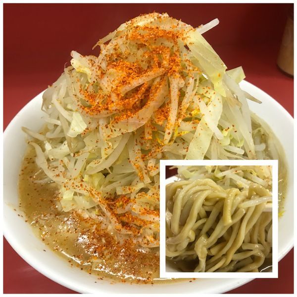 「小ラーメン 豚2枚 700円 ニンニクアブラ」@ラーメン二郎 ひばりヶ丘駅前店の写真