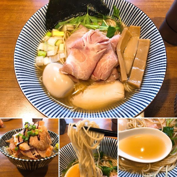 「煮干そば白特製+チャーシュー丼／¥940+400」@寿製麺よしかわ 川越店の写真