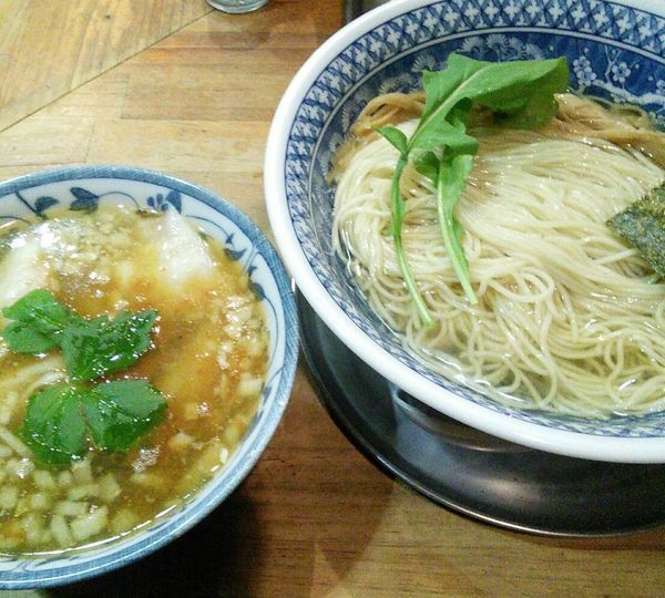 「【限定】えびしおワンタンつけ麺　１２５０円」@流星軒の写真