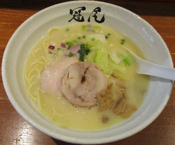 「純白湯拉麺　500円※開店記念価格　通常800円」@拉麺 冠尾 武蔵小山の写真