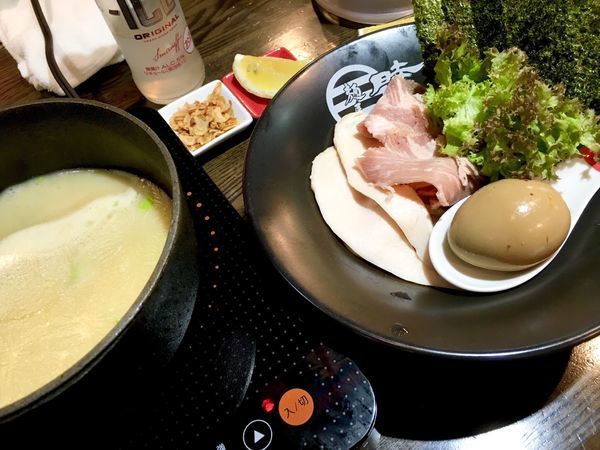 「濃厚鶏白湯つけ麺(塩)麺半分」@麺屋 時茂 西川口店の写真