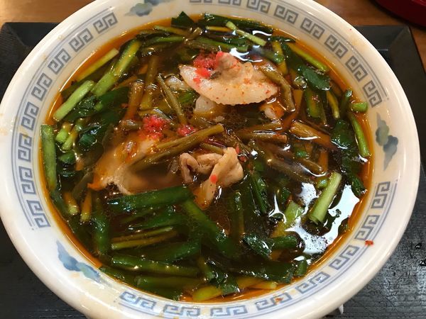 「満州にらラーメン 醤油  580円」@さかえや本店の写真