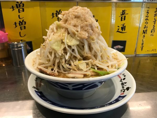 「煮干ラーメン（ヤサイ、アブラ、ニンニク少なめ）」@らーめん大 竹ノ塚店の写真