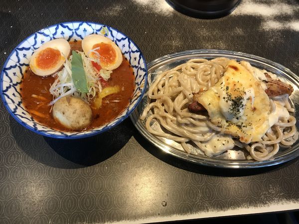 「ラクレッドカレーつけ麺」@麺屋武蔵 巌虎の写真