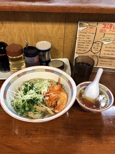 「キムチ油そば 中盛」@宝華らぁめんの写真