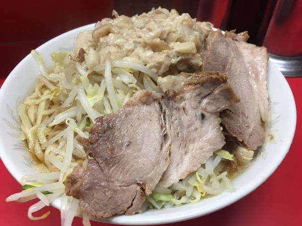 「小ラーメン野菜増しアブラニンニク」@ラーメン二郎 上野毛店の写真