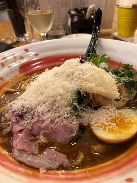 「海老丸ラーメン850円＋海老ワンタン＋チーズ」@海老丸らーめんの写真