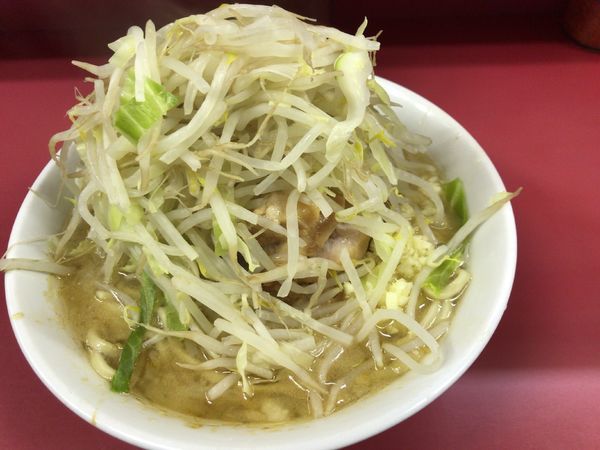 「小ラーメン豚入り(ニンニク)850円」@ラーメン二郎 ひばりヶ丘駅前店の写真