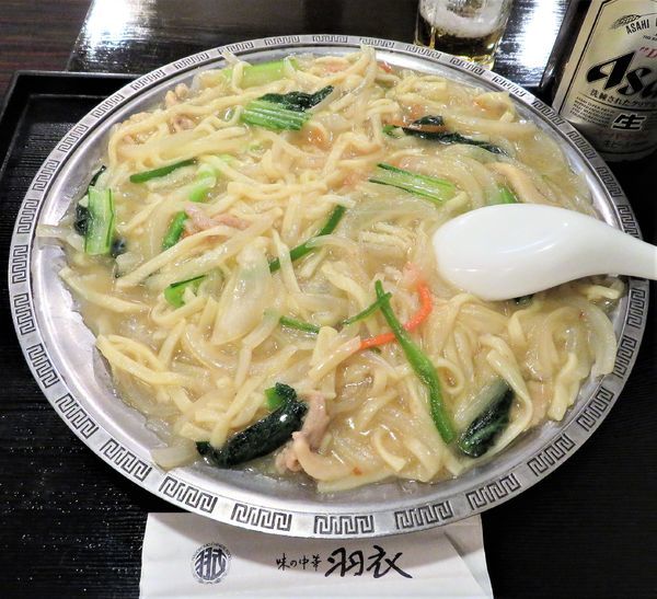 「羽衣魯麺（972円）＋アサヒS.D.」@味の中華 羽衣 銀座本店の写真