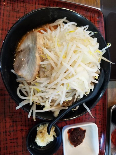 「じろう味噌(野菜マシ)辛み100円」@らーめん次郎冠者 上阿原店の写真