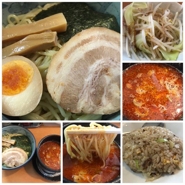 「塩担々つけ麺 730円＋ チャーシューチャーハン100円」@焦がしねぎらーめん 葱次郎 大宮西口店の写真