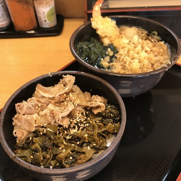 「【店舗限定】当店限定メニュー（￥500）＋海老天（クーポン）」@ゆで太郎 芝店の写真