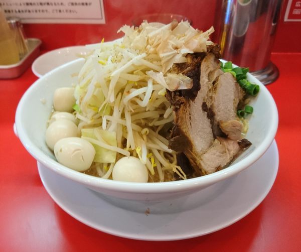 「まぜそば ３００g うずらトッピング」@自家製麺 ダイサンの写真