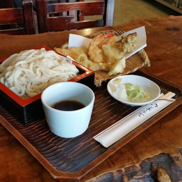 「天せいろうどん(海老と野菜)」@仲徳の写真