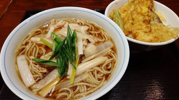 「小天丼と肉南蛮」@天丼・そば てん松の写真