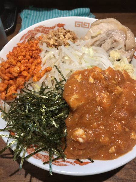 「まぜそばフュージョン」@火の豚 人形町駅前店の写真