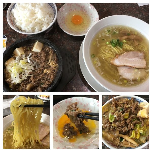 「牛すきラーメン定食 1000円」@らーめんや煌の写真
