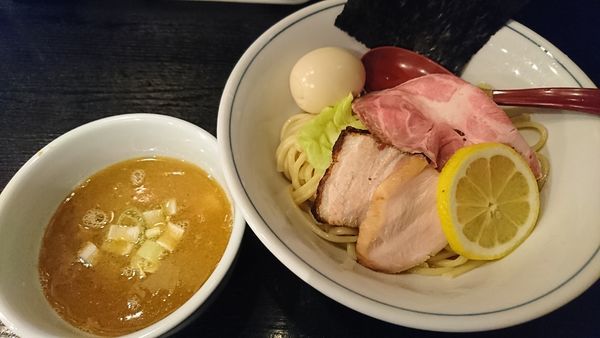 「特製鶏白湯濃厚つけめん(1010円)」@雨ニモマケズの写真