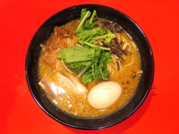 「えび味噌ラーメン＋味玉子」@301餃子 三島店の写真