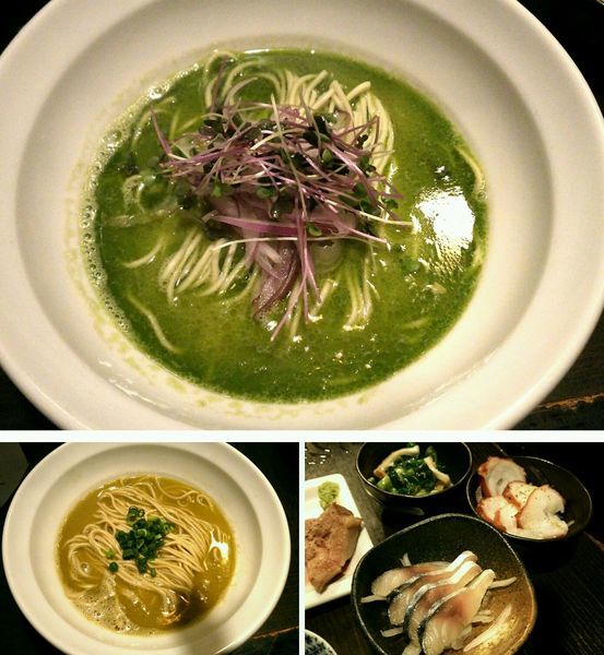 「牡蠣そば（半玉）＋浅利ニラそば（半玉）　各900円」@灰汁中華 丿貫 福富町本店の写真