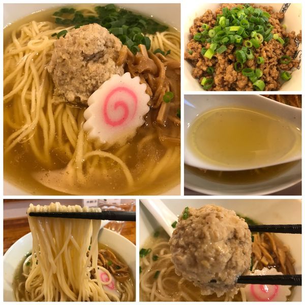 「塩ラーメン 800円 + そぼろご飯 400円」@味六屋の写真
