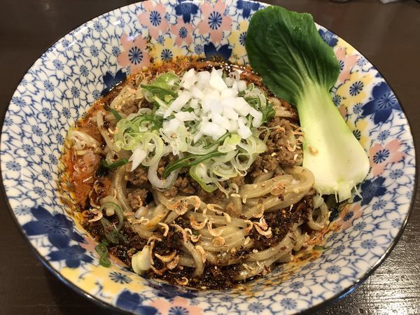 「汁なし担々麺＋辛さ増し＋小ライス（サービス）」@麺屋 湊の写真