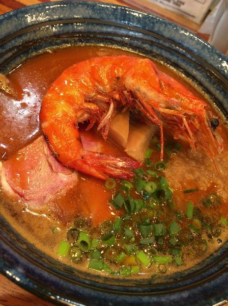 「【限定】高純度オマール海老らーめんソフトシェルシュリンプ乗っけ 」@鮮魚らーめん 五ノ神水産の写真