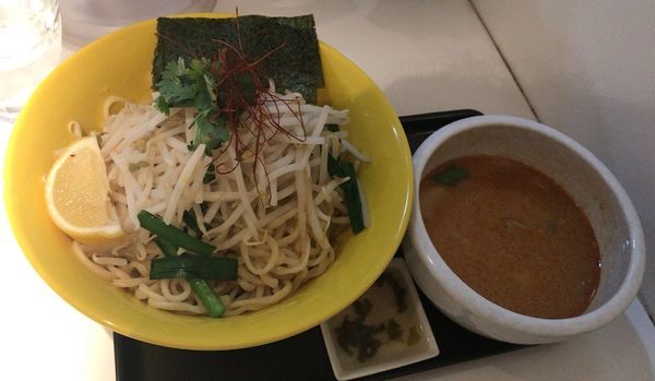 「トムヤム風3SOつけめん(限定)＋炙りチーズごはん」@RA-MEN 3SOの写真