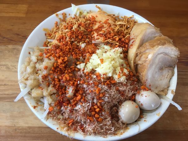 「まぜそば ＋ホットマン」@ハイマウントの写真