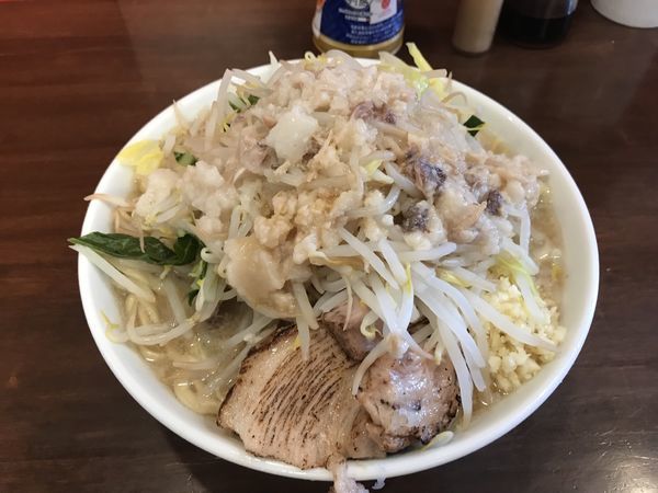 「ラーメン（ヤサイ、ニンニク、アブラ）」@龍麺 ふえ郎の写真