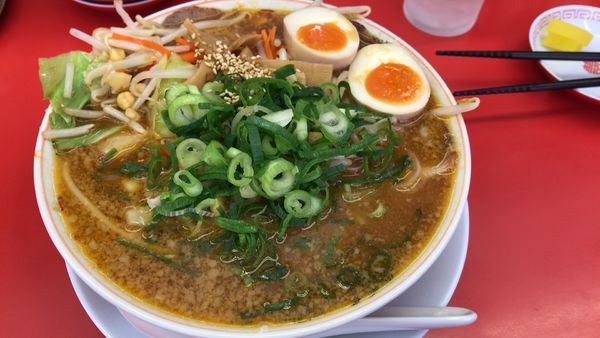「野菜味噌ラーメン、味玉トッピング」@ラーメン魁力屋 北与野店の写真