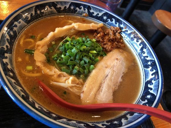 「安養寺らうめん＋辛挽き肉丼」@麺匠 佐蔵 佐久店の写真