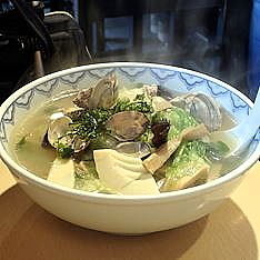 「あさりタンメン850円（麺硬め）＋大盛100円」@らーめん でくの坊の写真