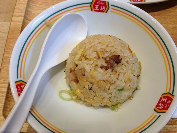 「ラーメンセット（＋餃子（3ケ）・ジャストサイズ炒飯）」@餃子の王将 平井駅南口店の写真
