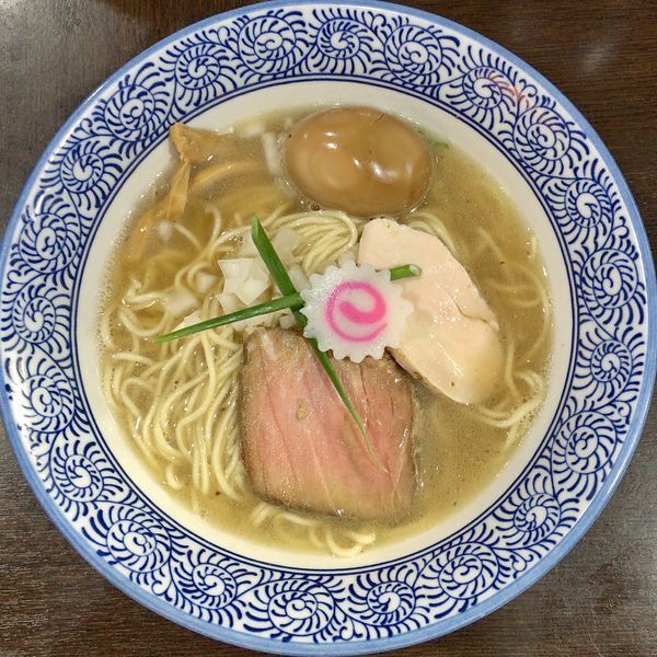 「味玉煮干そば￥８５０＋和え玉（中太麺）￥２００」@中華そば いづるの写真