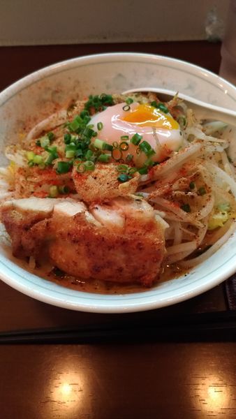 「(限定)まぜ朗グリーンカレー」@自家製麺 鶏八朗の写真
