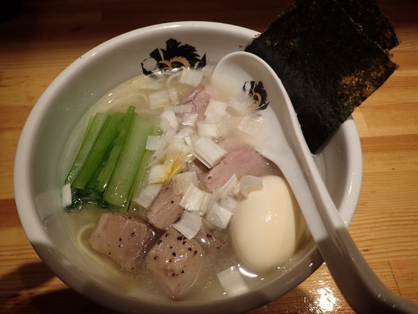 「特製鴨中華そば（塩）1100円＋鴨雑炊丼（小）200円」@満鶏軒の写真