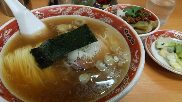 「ランチAセット 支那ソバ＋醤肉飯 1000円」@支那ソバ かづ屋の写真