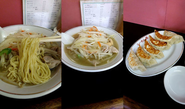 「『もやしらーめん 塩+餃子(￥500+300)』」@らーめん櫻華の写真