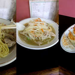 『もやしらーめん 塩+餃子(￥500+300)』