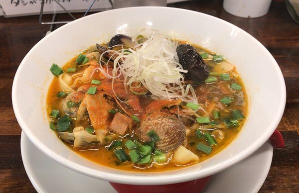 「朝天麻辣白湯麺(ニカラ)＋アサリ＋青のり＋煮干し炊き込みご飯」@拉麺一匠 DEAD OR ALIVEの写真