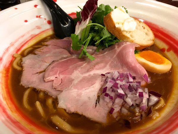 「元祖パクチー＋海老とレタスチャーハン（サービス）」@海老丸らーめんの写真