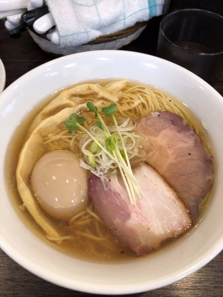 「塩ラーメン680円＋味玉＋TKG」@かしわぎの写真