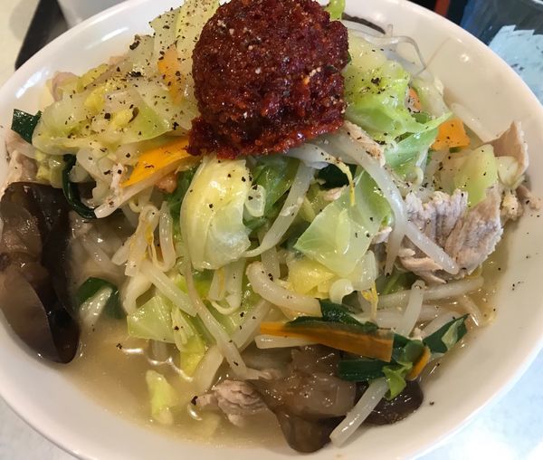「赤玉タンメン小 太麺」@麺処 まるよし商店の写真