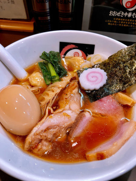 「中華そば　830円＋ワンタン（4個）」@おおぜき中華そば店の写真