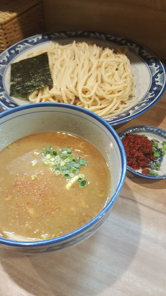 「エビ辛しつけそば中盛」@中華そば・つけそば 浜屋 我孫子店の写真