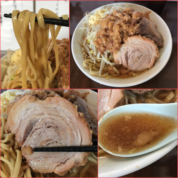 「小ラーメン¥750（野菜少なめ・ニンニク・アブラ）」@麺屋 歩夢の写真