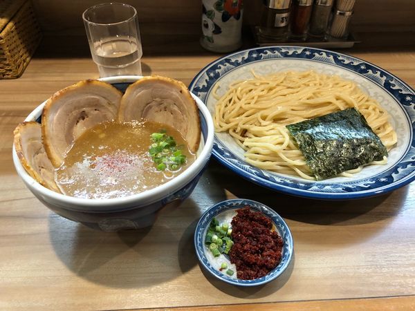「海老辛しつけ麺 チャーシュー増し」@中華そば・つけそば 浜屋 我孫子店の写真