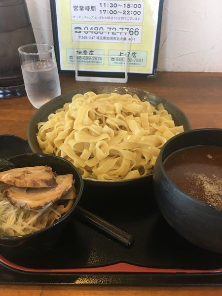 「つけ麺（大盛）」@くりの木 加須店の写真